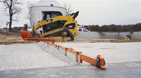 skid steer concrete screed|concrete skid steer grading attachments.